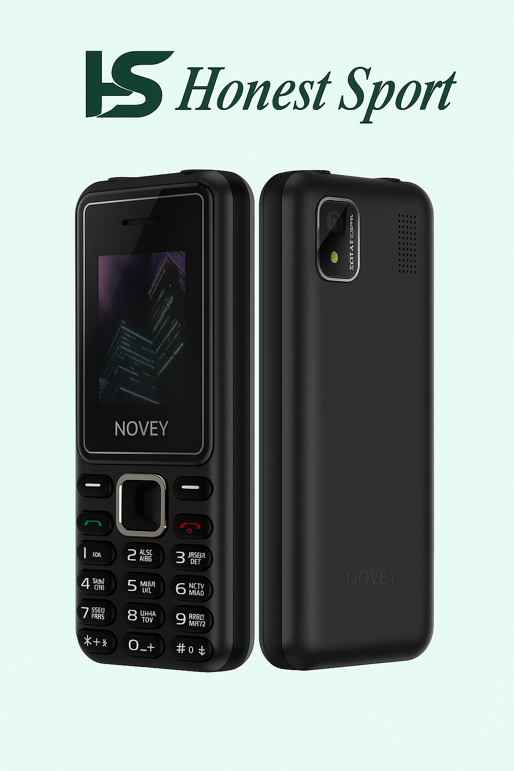 Кнопочный телефон Novey P20 Black, черный, 2G, SIM-карт : 2 GSM