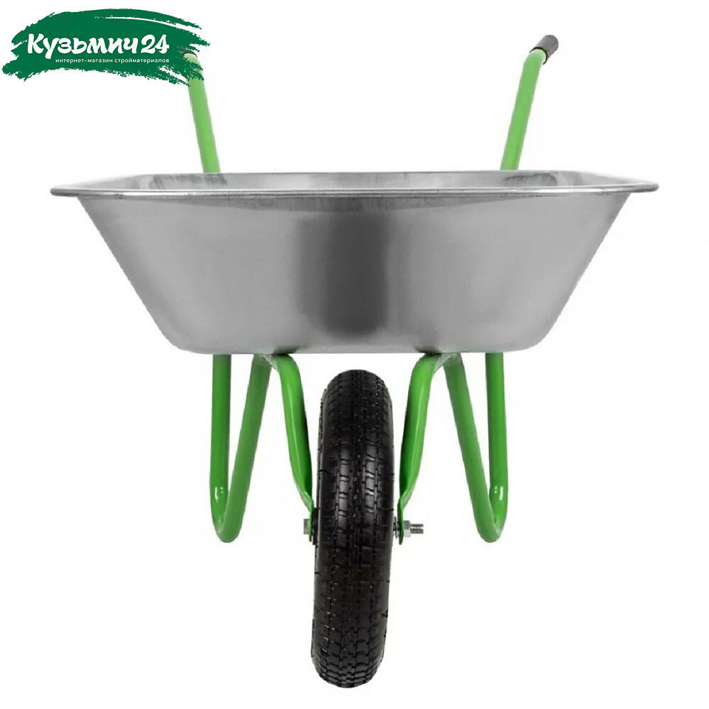 Тачка садовая Сибртех одноколесная облегченная оцинкованная 65 литров