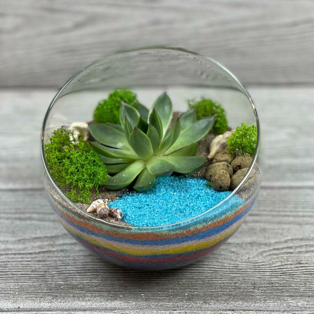 Ваза-шар косой срез;1,75л; D26см. — фото 1