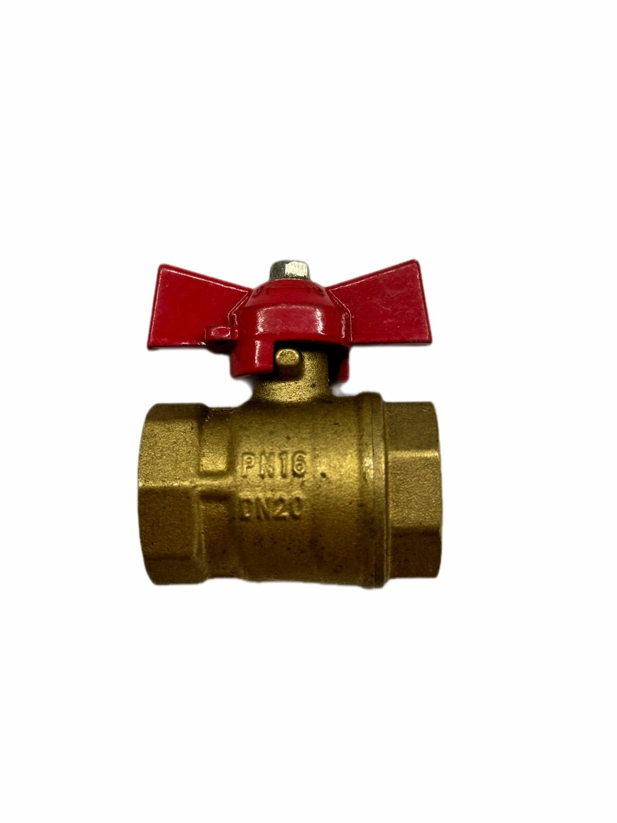 Кран шаровый "Ventilprom" муфтовый (ВР/ВР) латунь Ду 20 (3/4") бабочка