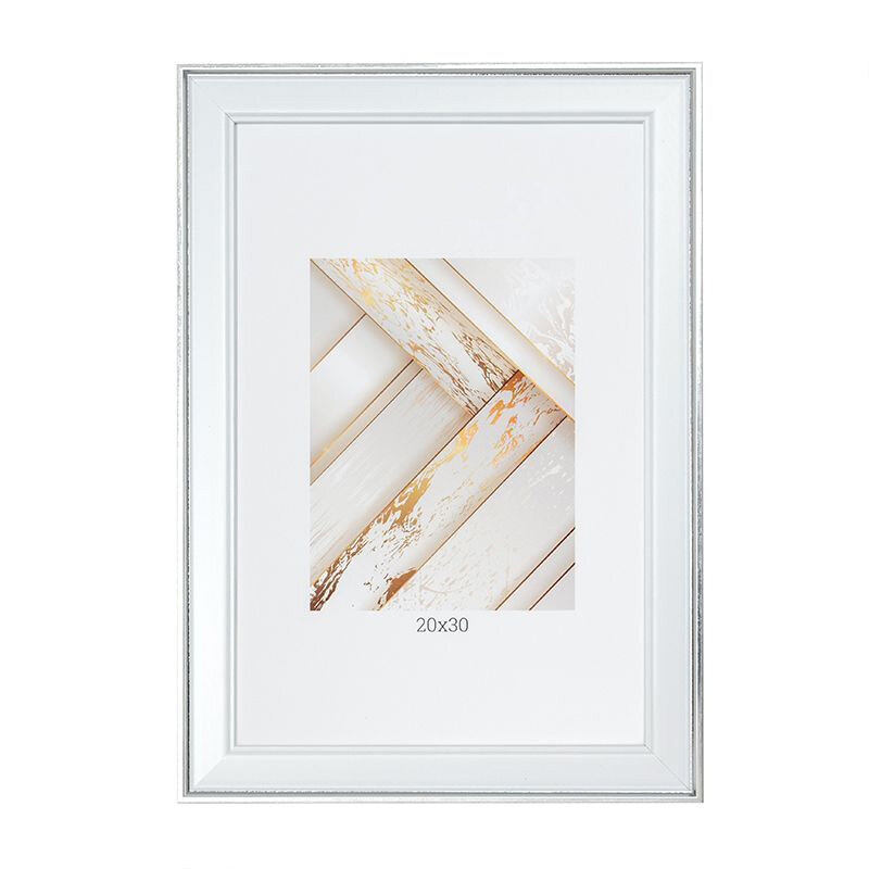 Фоторамка  рамка для фотографии  постера  вышивки  мозаики 20х30 см  кантри  серебристая GF 6624