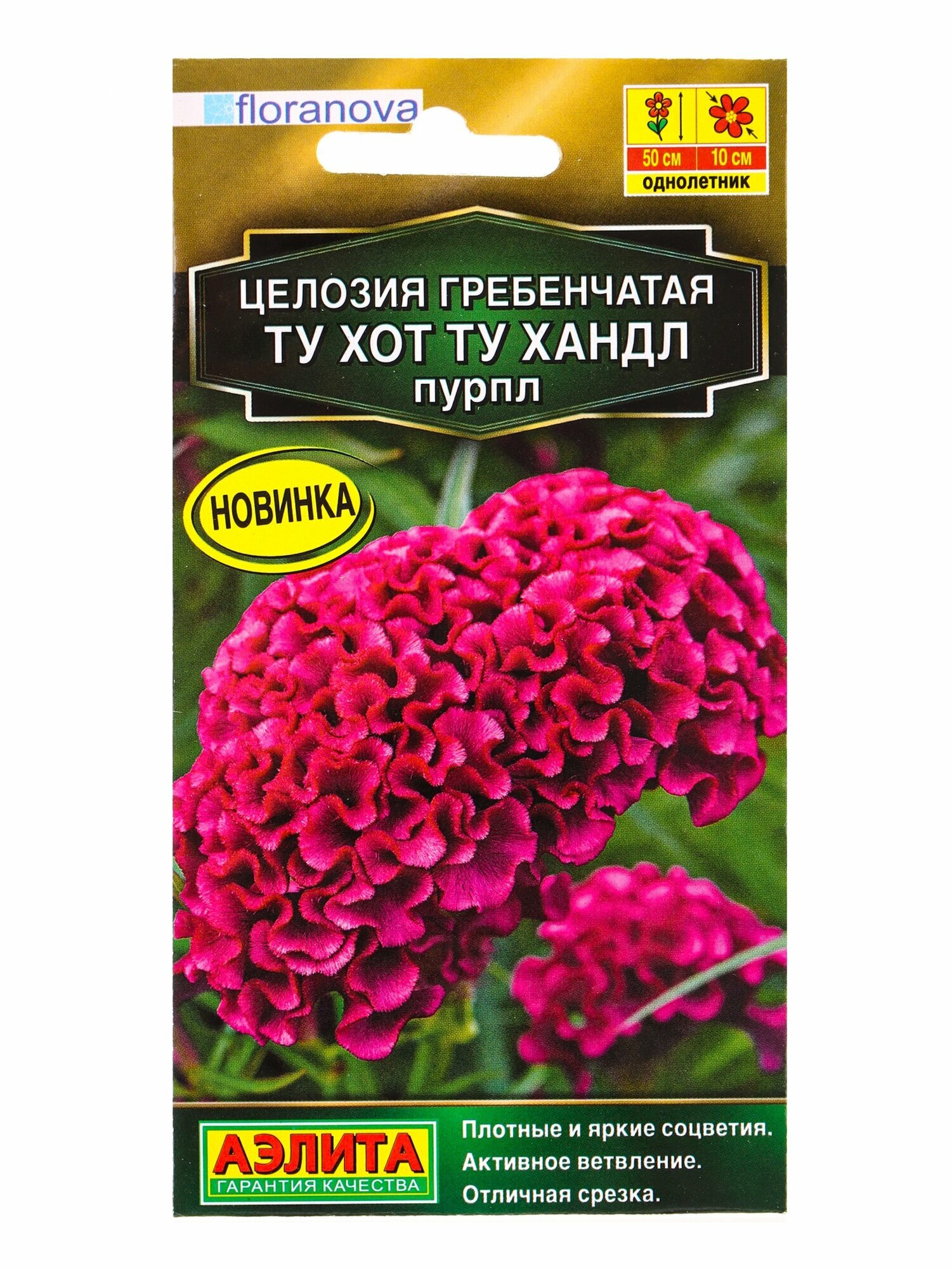 Семена цветов Целозия гребенчатая Ту хот ту хандл пурпл С. Floranova Золотая серия Ц/П5 шт. 10945
