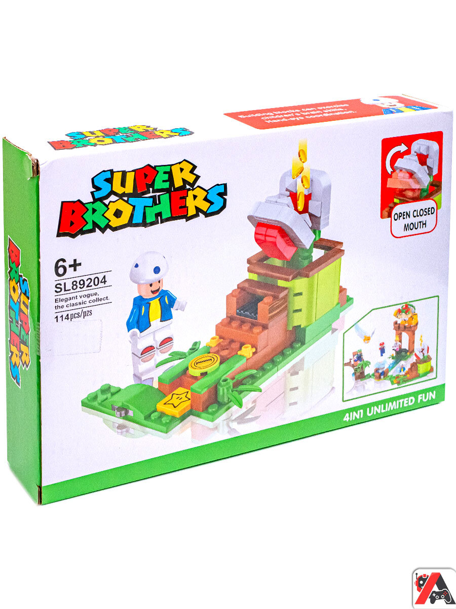 Конструктор Супер Марио Тоад и растение-пиранья — фото 1