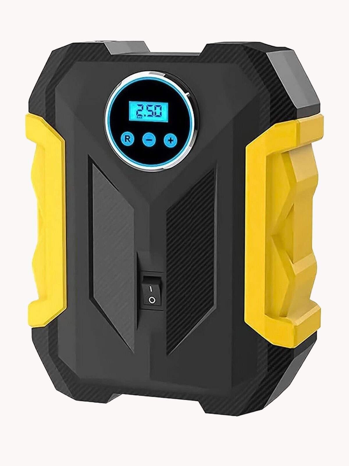 Автомобильный компрессор MONTALBOT, черный, пластиковый, цифровой манометр, 4 переходника в комплекте