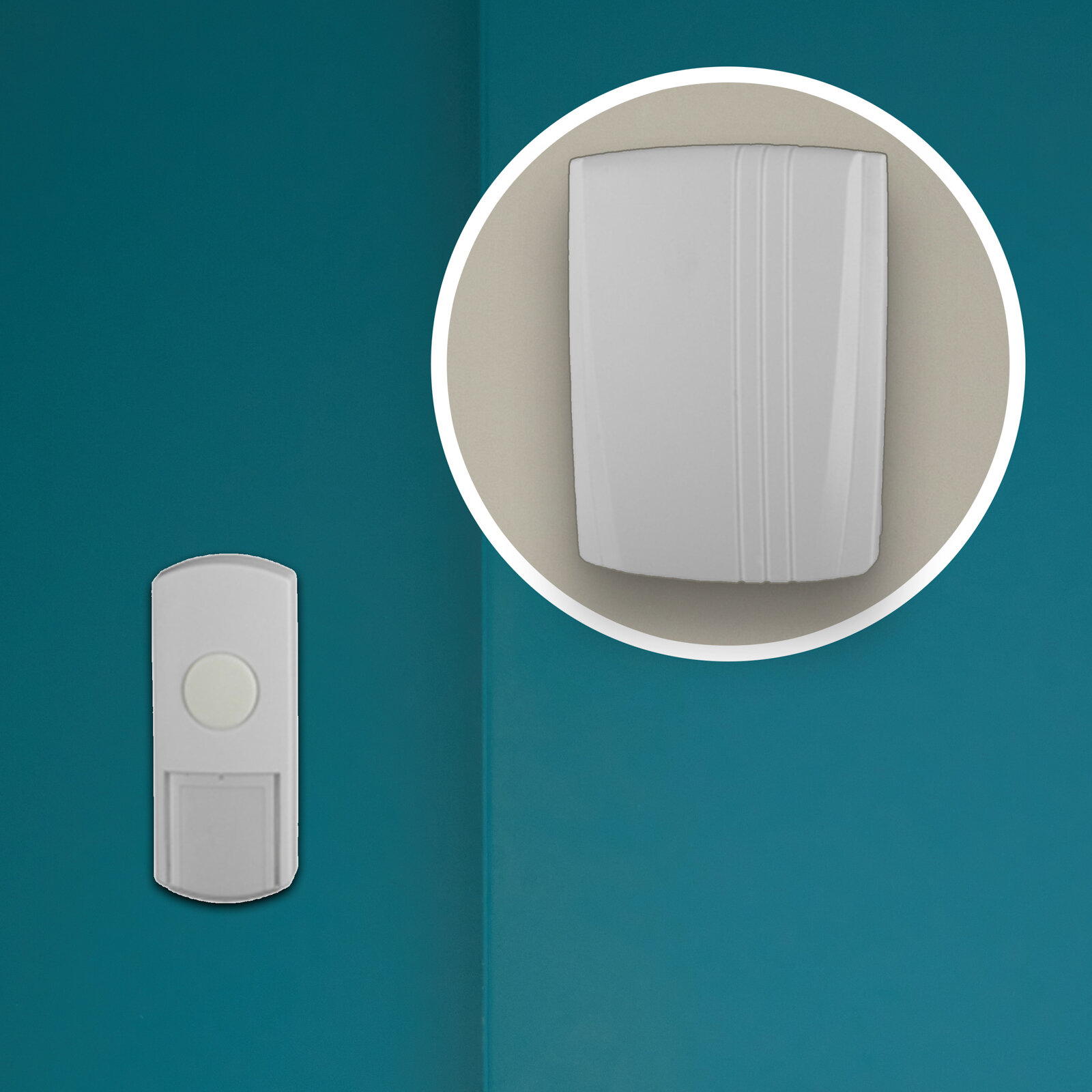 Звонок дверной Эра проводной от сети 1 мелодия IP44 с вилкой белый