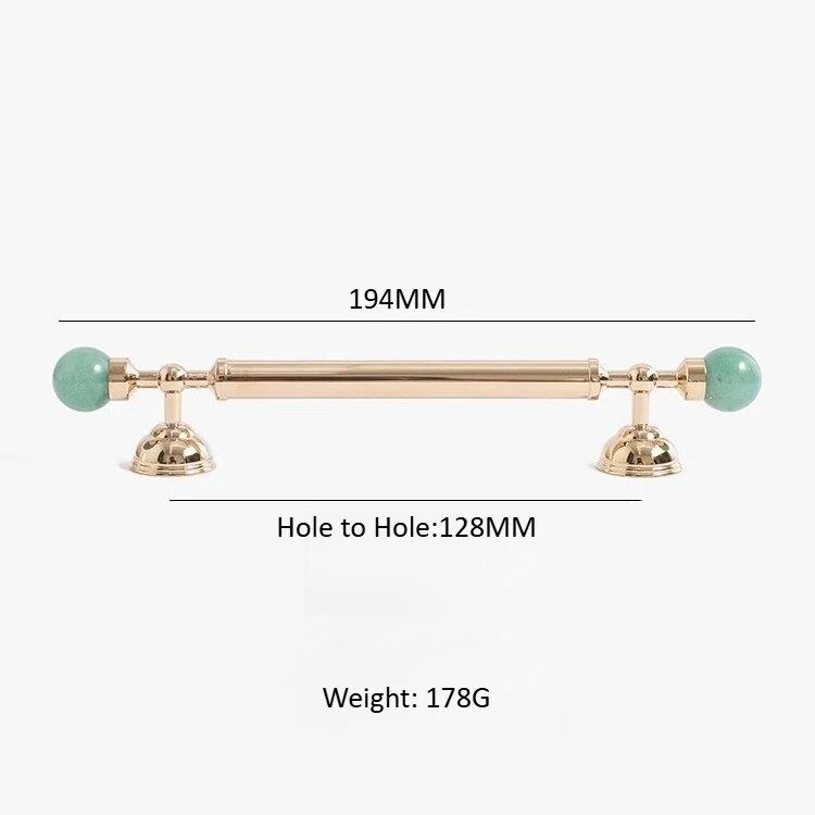 Ручки для шкафов TINYHOB золотые, 128мм, Pvd Gold -Lv