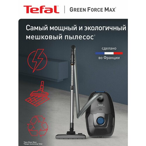 Пылесос Tefal TW4931EA Green Force Max черный, 900 Вт, с HEPA-фильтром — купить, цена, характеристики