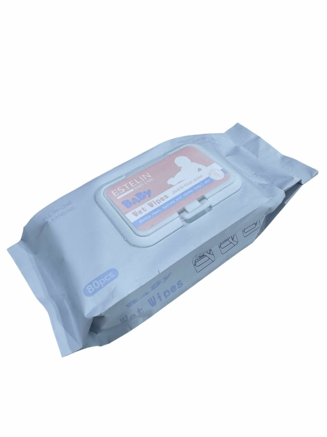 Детские влажные салфетки Estelin Baby Wet Wipes Pink — 80 шт