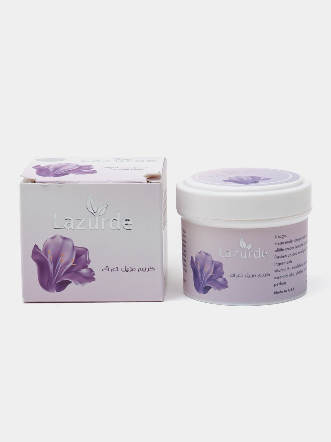 Дезодорант-антиперспирант Lazurde, ароматизированный крем-антиперспирант, 50 г — фото 1