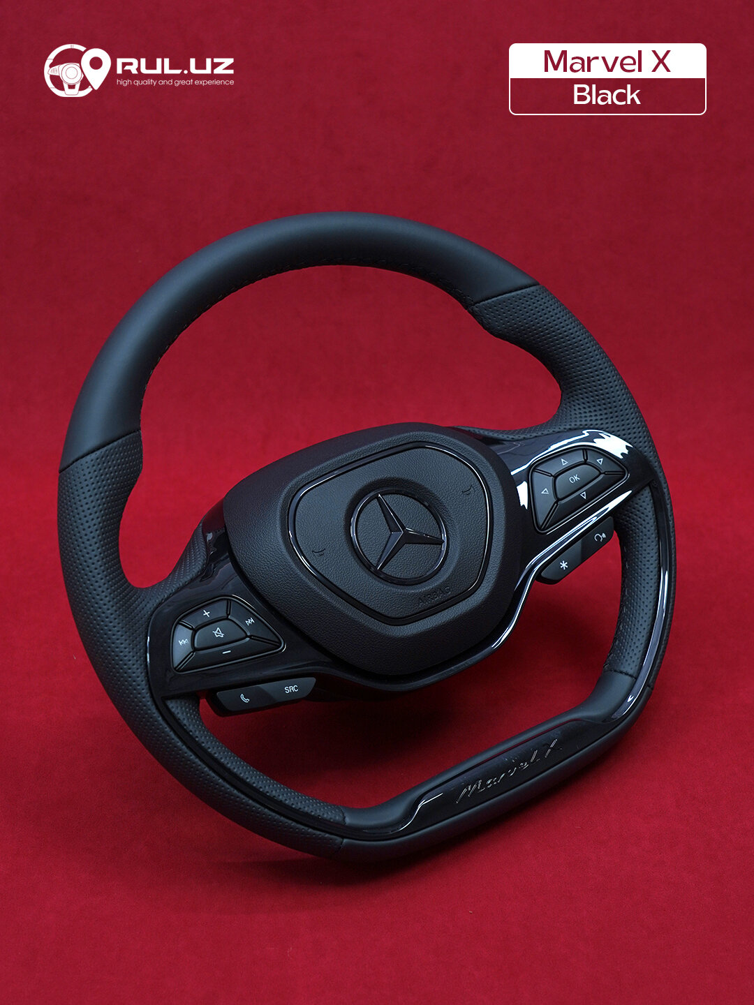 Руль Marvel X Black, для Ravon, Daewoo, Chevrolet, эргономичный, чёрный