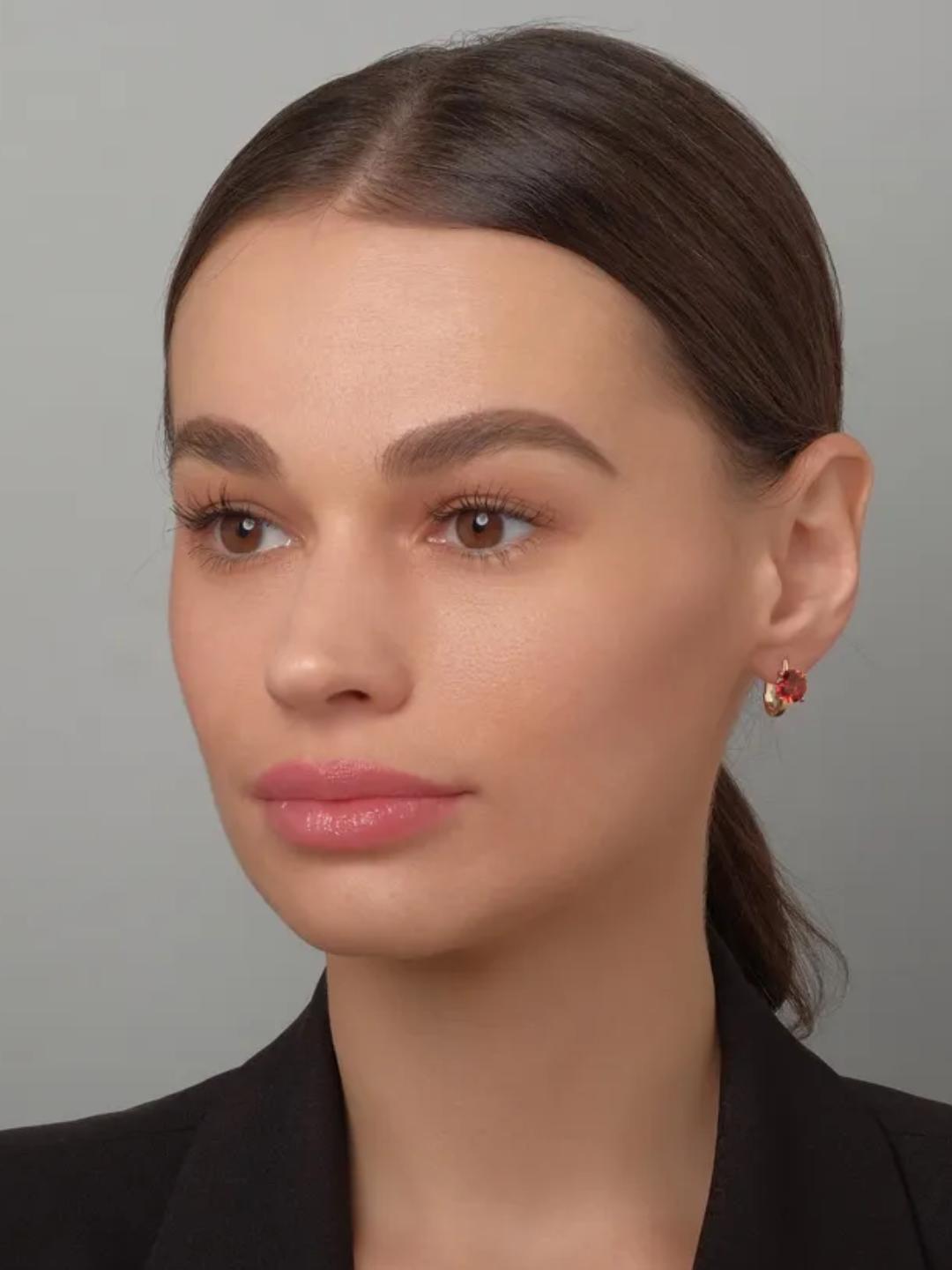 Серьги, красный — фото 1