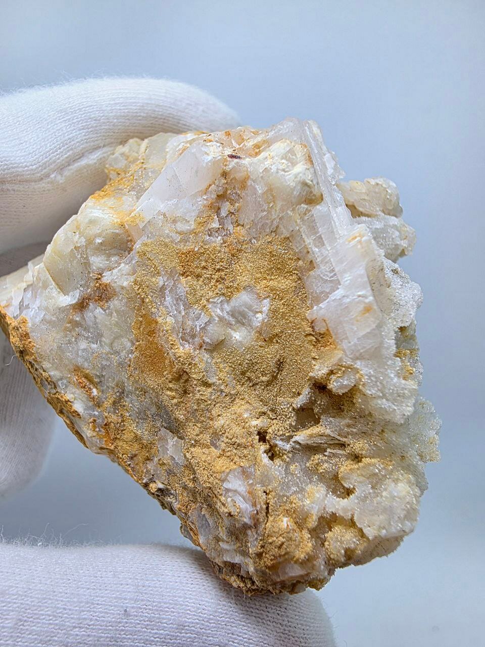 Кальцит в кварце 71 мм, 165 г. — фото 1