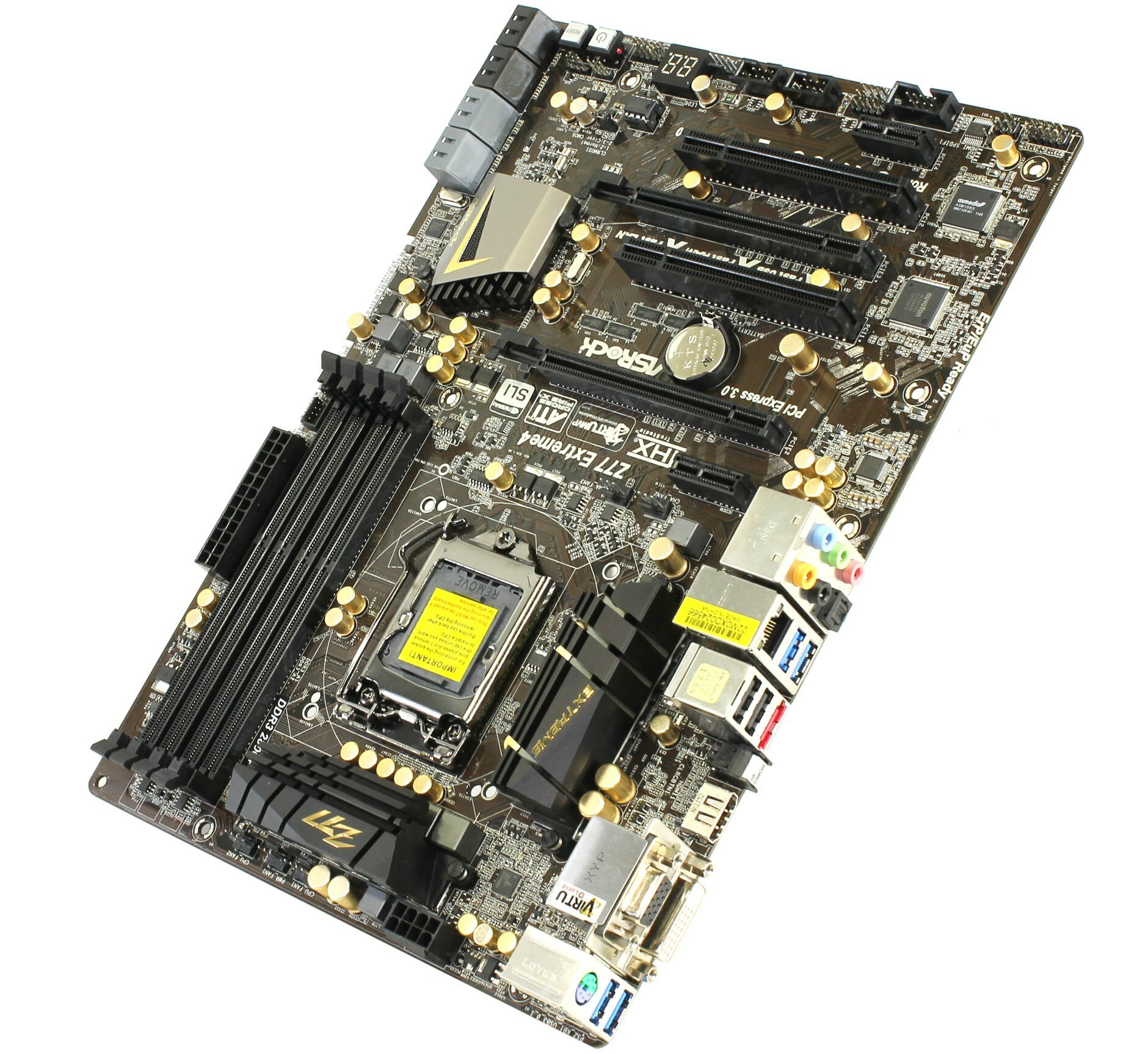 ASRock Z77 Extreme4 LGA1155 2xPCI-E+Dsub DVI HDMI+GbLAN SATA RAID ATX 4DDR3
