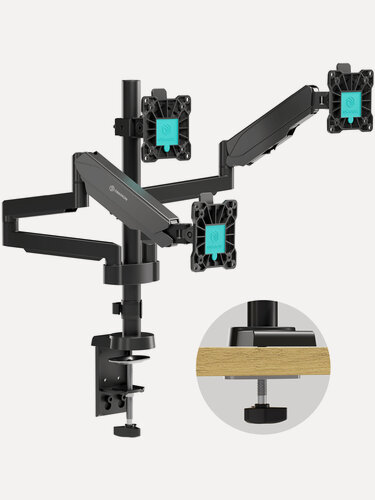 Изображение товара Кронштейн для монитора 13"-32" ONKRON G280 настольный, 3 по 8 кг, чёрный