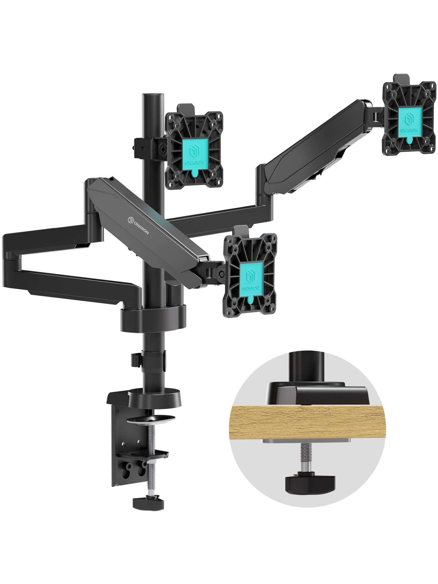 Кронштейн для монитора 13"-32" ONKRON G280 настольный, 3 по 8 кг, чёрный