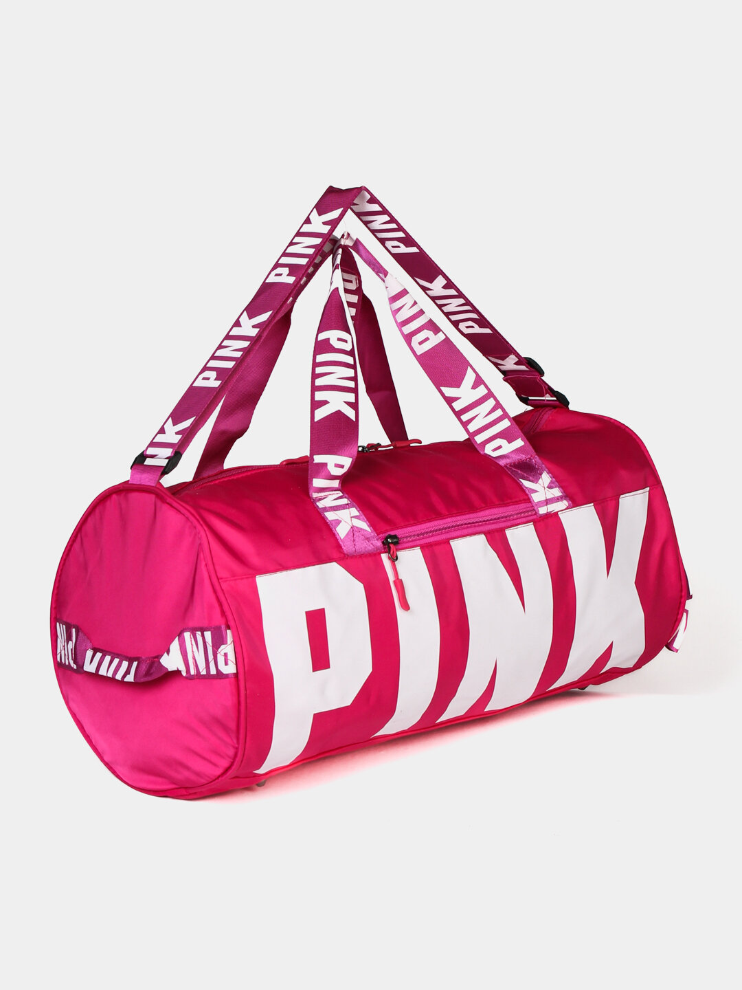 Сумка бочонок  лейхкий, фактура гладкая, розовй — фото 1