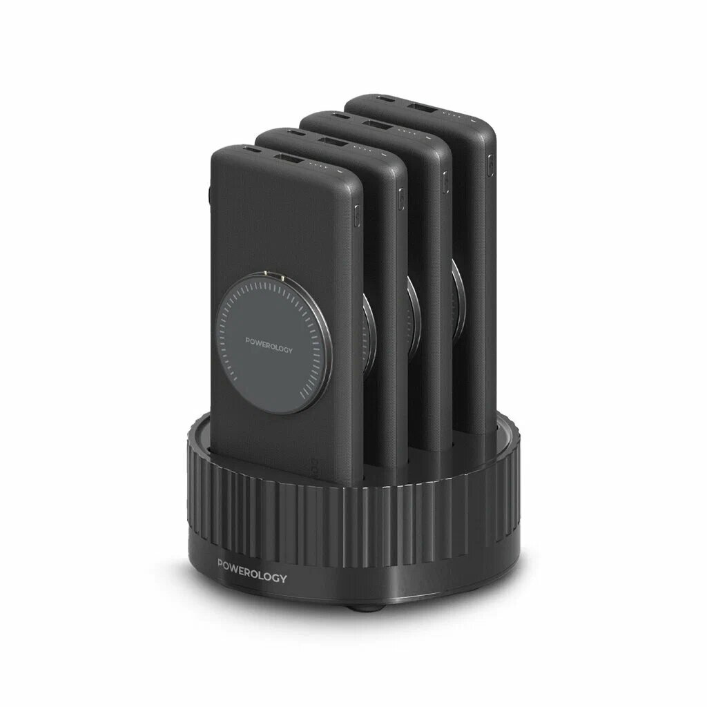 Зарядное устройство Powerology 4-in-1, 10000mAh ×4, PD, QC, MagSafe