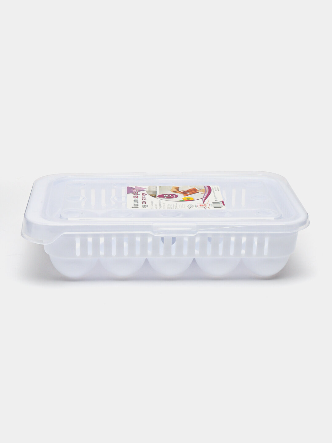 Контейнер для хранения яиц,15 яиц вмещает, удобный для холодильника — фото 1