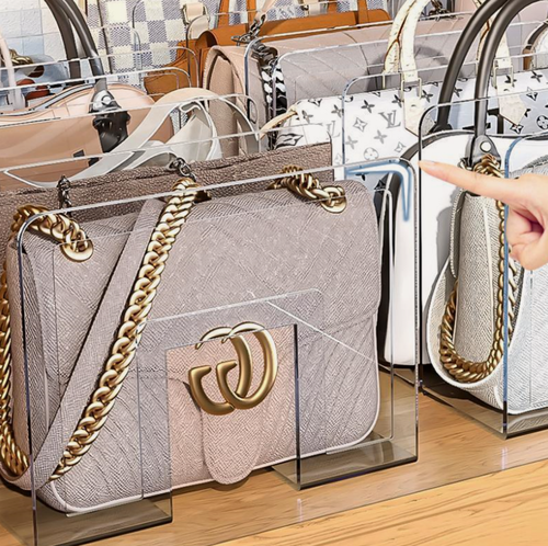 Изображение товара Держатель для сумок MyPads M-L на 4 отделения из прозрачного пластика для средних и больших сумок