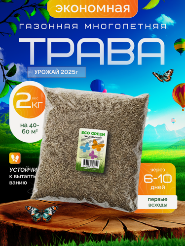 Изображение товара Газонная трава семена Eco Green ЭКО 2 кг Экономный \ Эко Грин 2кг Экономный