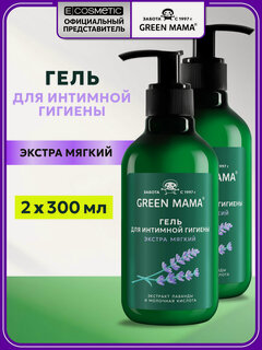 Изображение товара Гель для интимной гигиены GREEN MAMA extra soft 300 мл - 2 шт