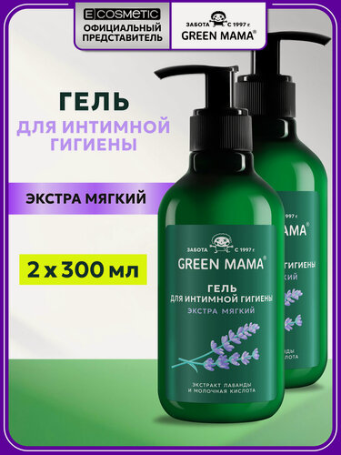 Изображение товара Гель для интимной гигиены GREEN MAMA extra soft 300 мл - 2 шт