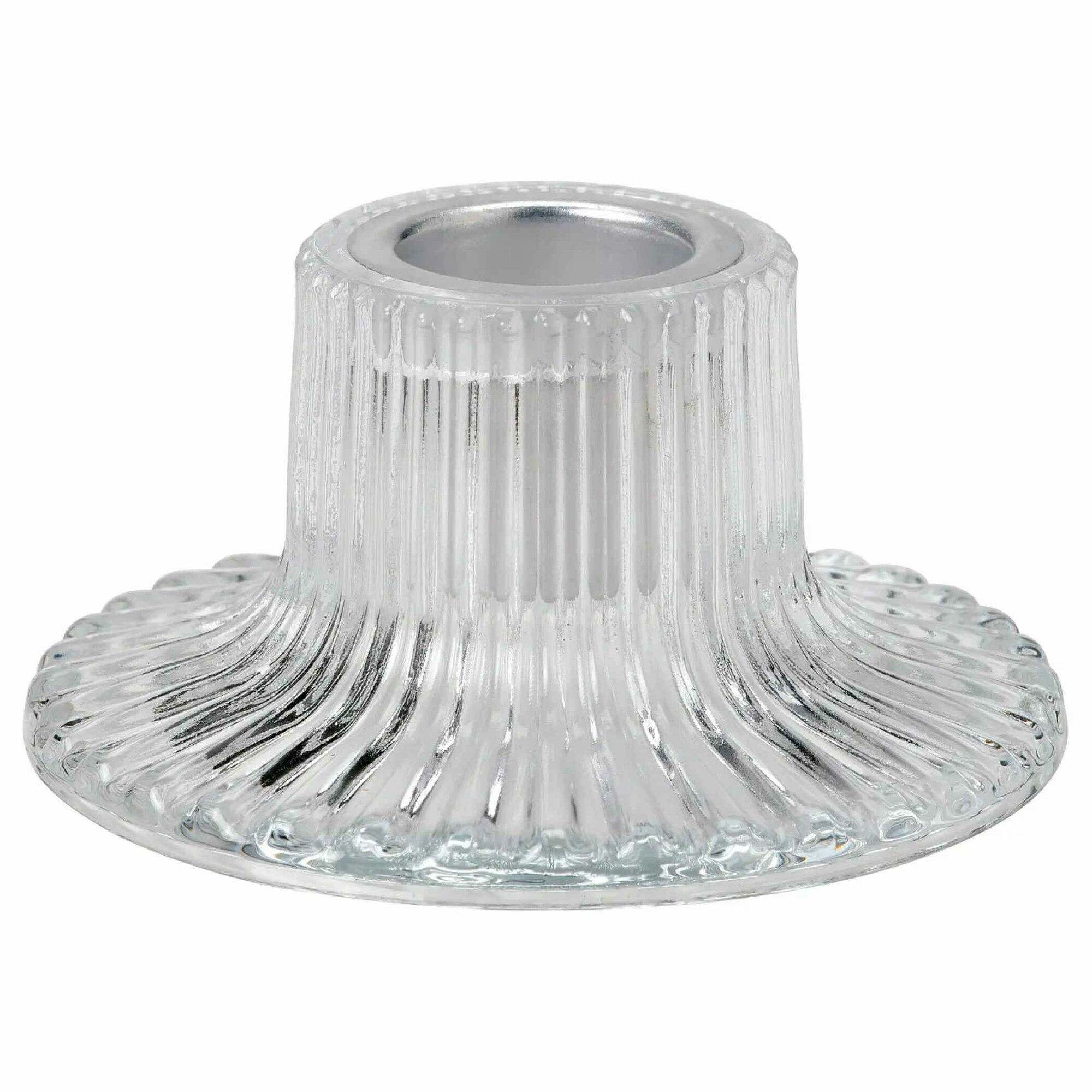 Подсвечник IKEA - FINSMAK, прозрачное стекло, 8x4 см, 1 шт