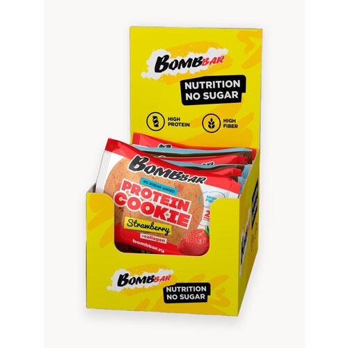Протеиновое печенье с коллагеном Bombbar без сахара 