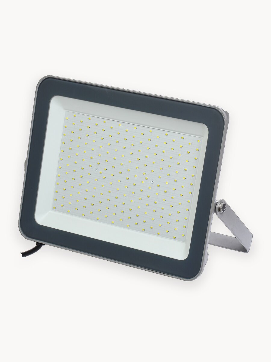 Прожектор светодиодный IEK СДО 07-200, 200Вт, 17000лм, IP65, холодный белый свет, серый, металл, 6500К
