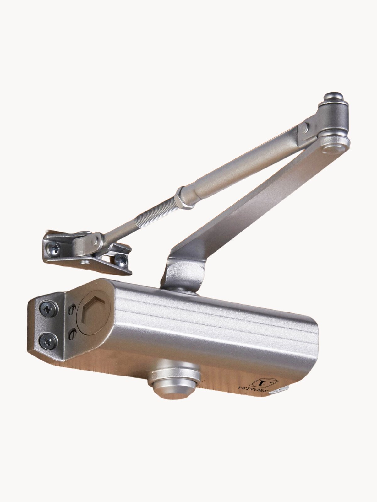 Доводчик дверной универсальный морозостойкий 25-50кг, Серый, для дверей весом до 50 кг