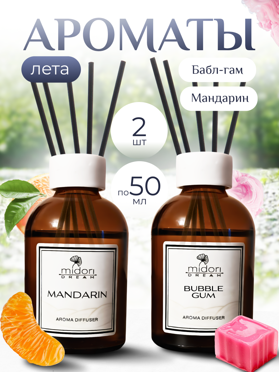 Набор ароматических диффузоров с палочками Midori DREAM 2 шт