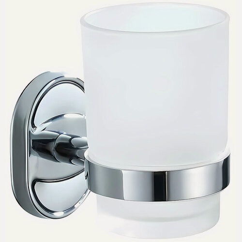 Изображение товара Стакан для зубных щеток, стекло с овальным держателем , F1906 FRAP, крепление саморезы