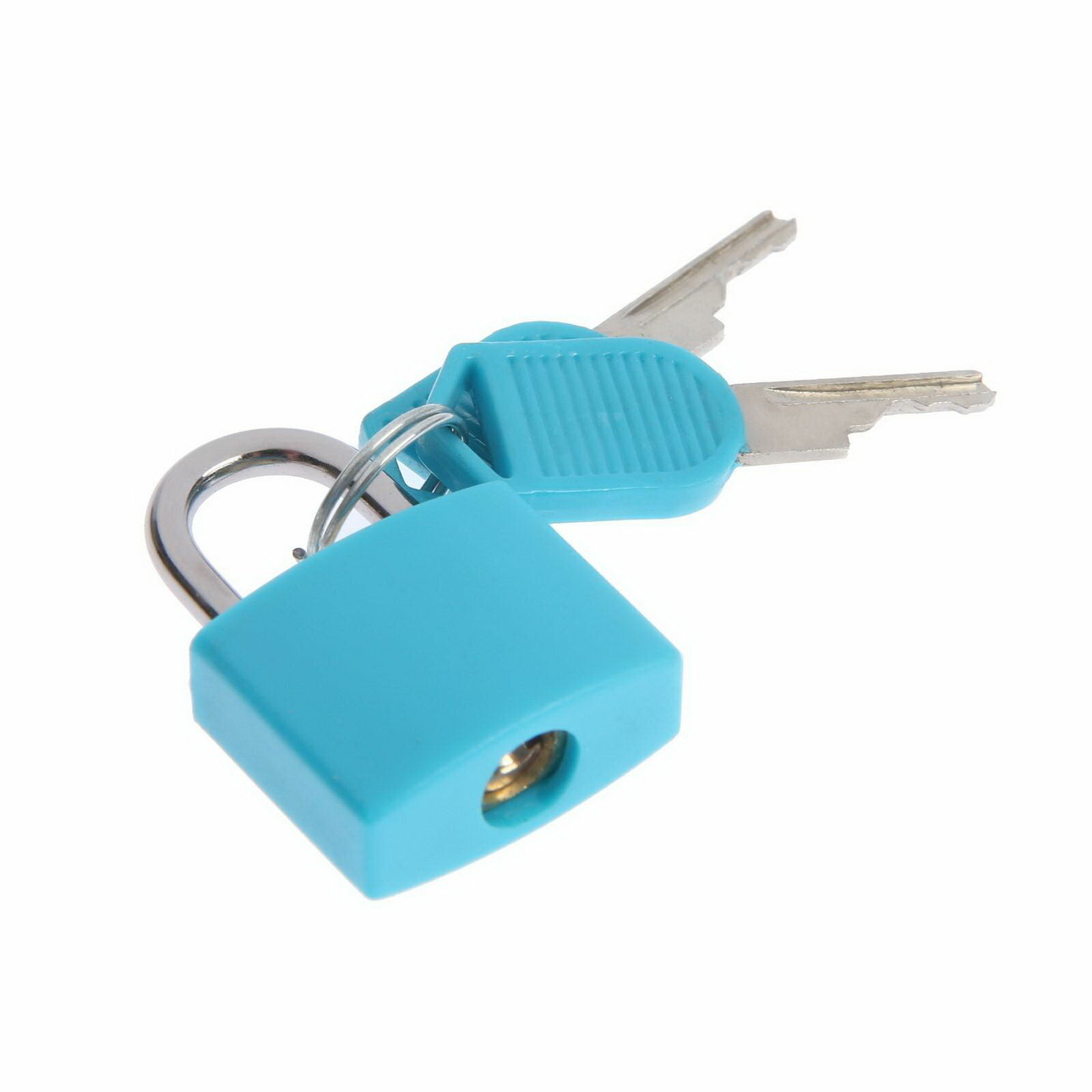 Замок навесной для чемодана 20x35 мм бирюзовый материал корпуса: металл