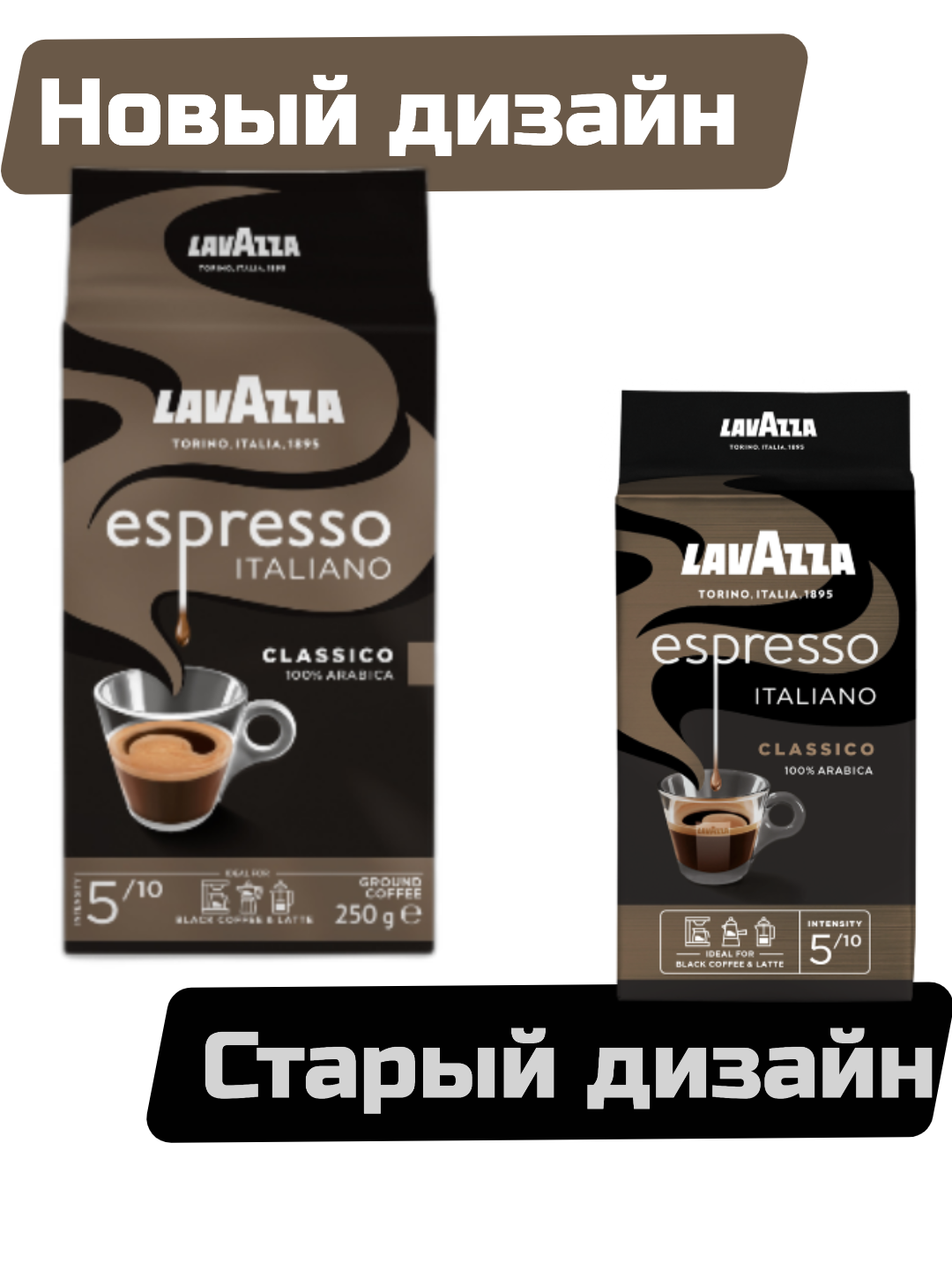 Кофе молотый Lavazza Espresso Italiano Classico, 250гр х 2шт — фото 1