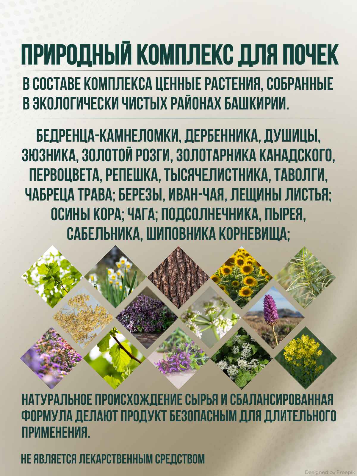 Травяной сбор в таблетках Почки без камней и песка. Мочегонное средство для почек / 108 трав, 90 таблеток — фото 1