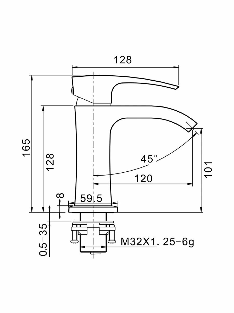 Смеситель для раковины GAPPO G1007-33 — фото 1