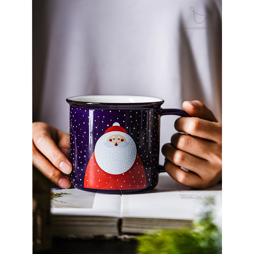 Кружка новогодняя, кружка Дед Мороз 400 мл