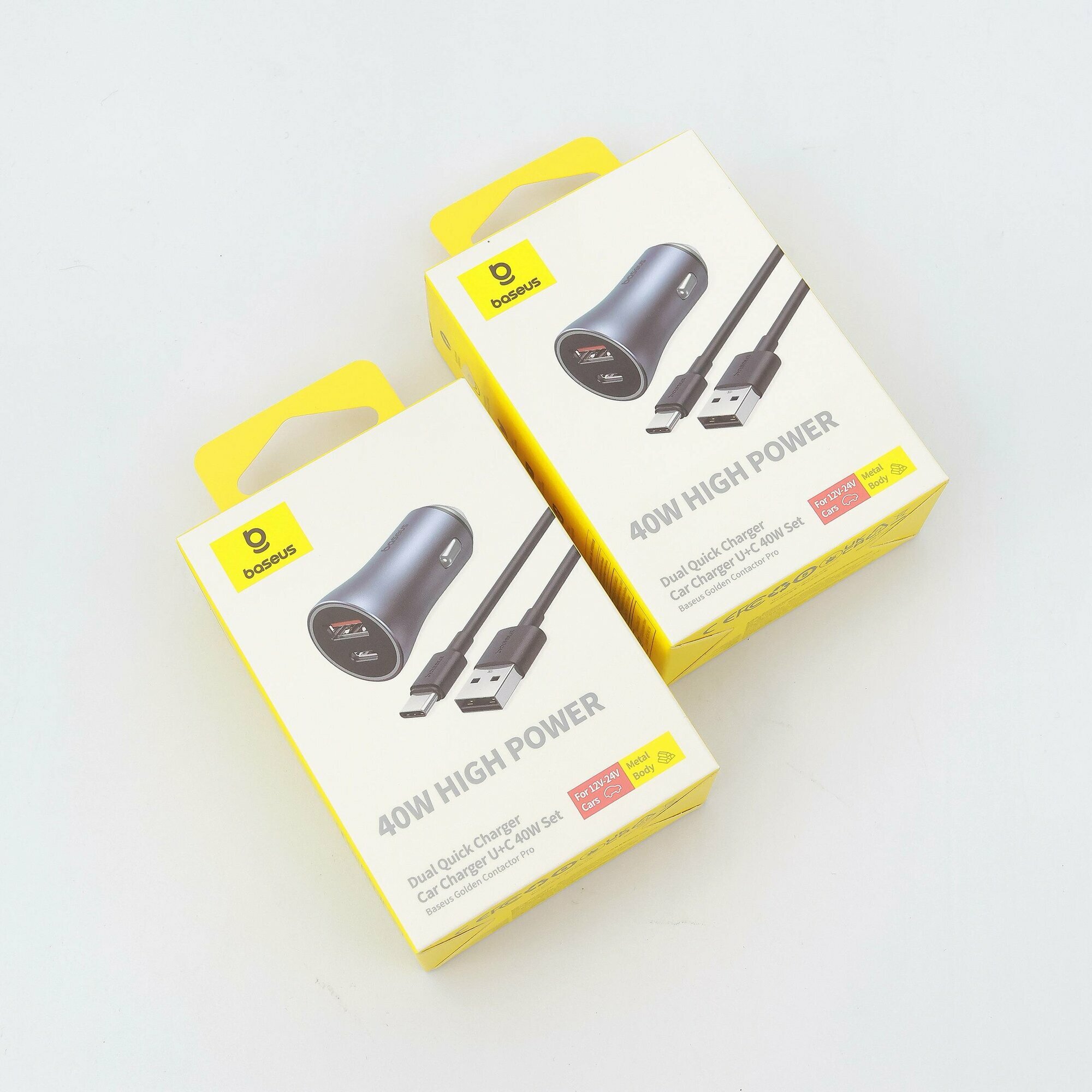 Автомобильное зарядное устройство BASEUS TZCCJD-0G Type-C, быстрая зарядка — фото 1