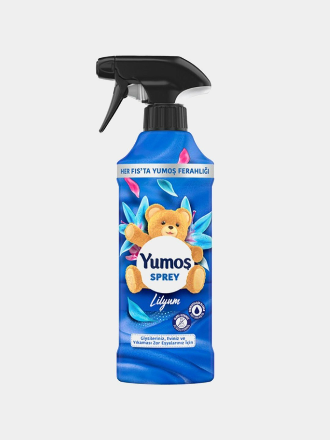 Спрей смягчитель для белья Yumos Lilyum, 450 мл спрей не содержащей спирта и основанной на воде,