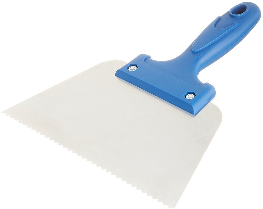 Шпатель для клея зубчатый Дельта 180 мм А3 нержавеющая сталь с пластиковой ручкой (10870-А3)