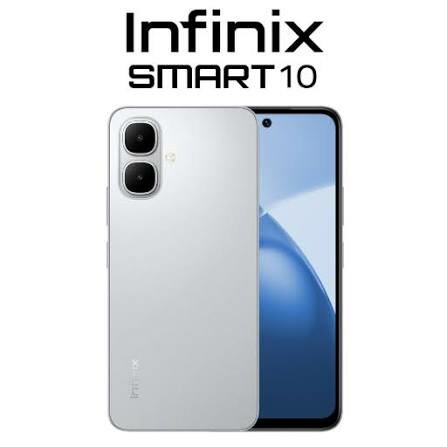 Смартфон Infinix Smart 10, Titanium Silver, 4/64 GB, диагональ 6.7", 120 Hz