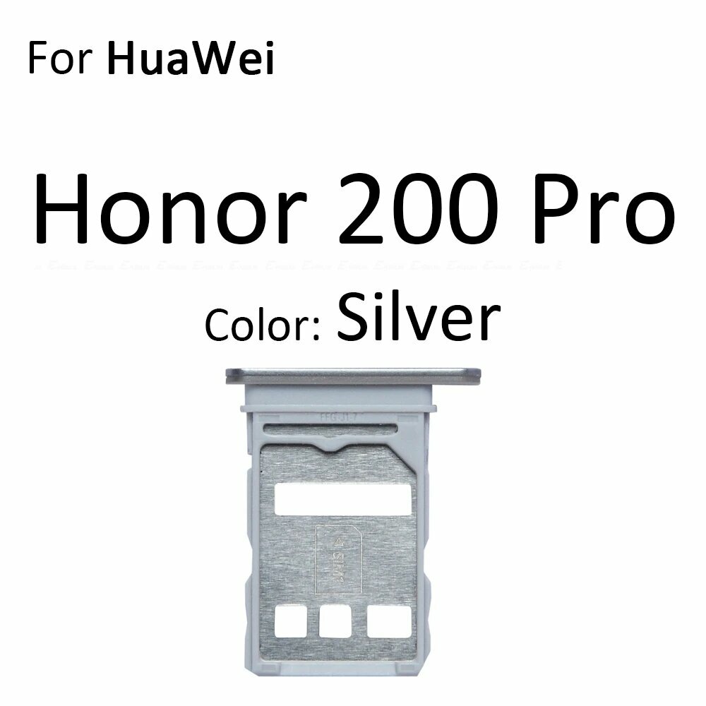 Лоток для чтения SIM-карт контейнер разъем держатель адаптер для HuaWei Honor 100 200 Pro Lite запасные части ForHonor200ProSilver