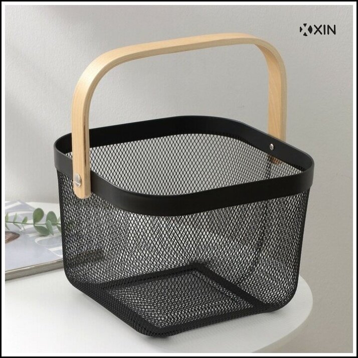 Корзинка универсальная LaDоm 265×255×18 см цвет чёрный 6961915