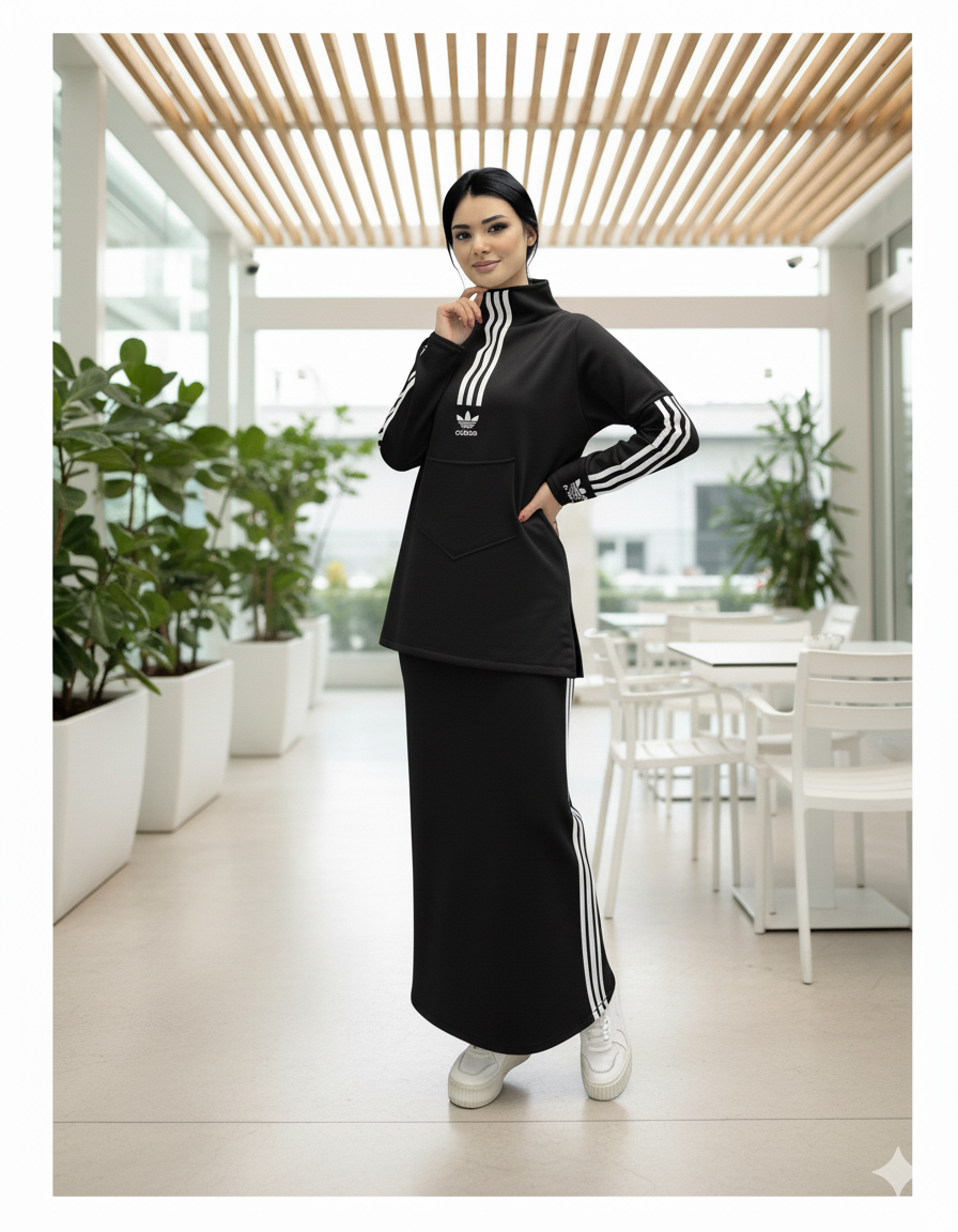 Платье  ayollar uchun uy kiyimi, ko'ylak komplekt, размер ovesize, 10 черный