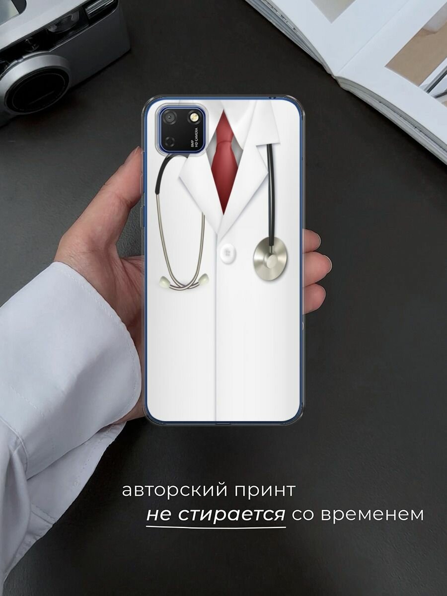 Чехол на Honor 9S/Huawei Y5p / Хонор 9S/Хуавей Y5p с принтом "Халат врача" — фото 1