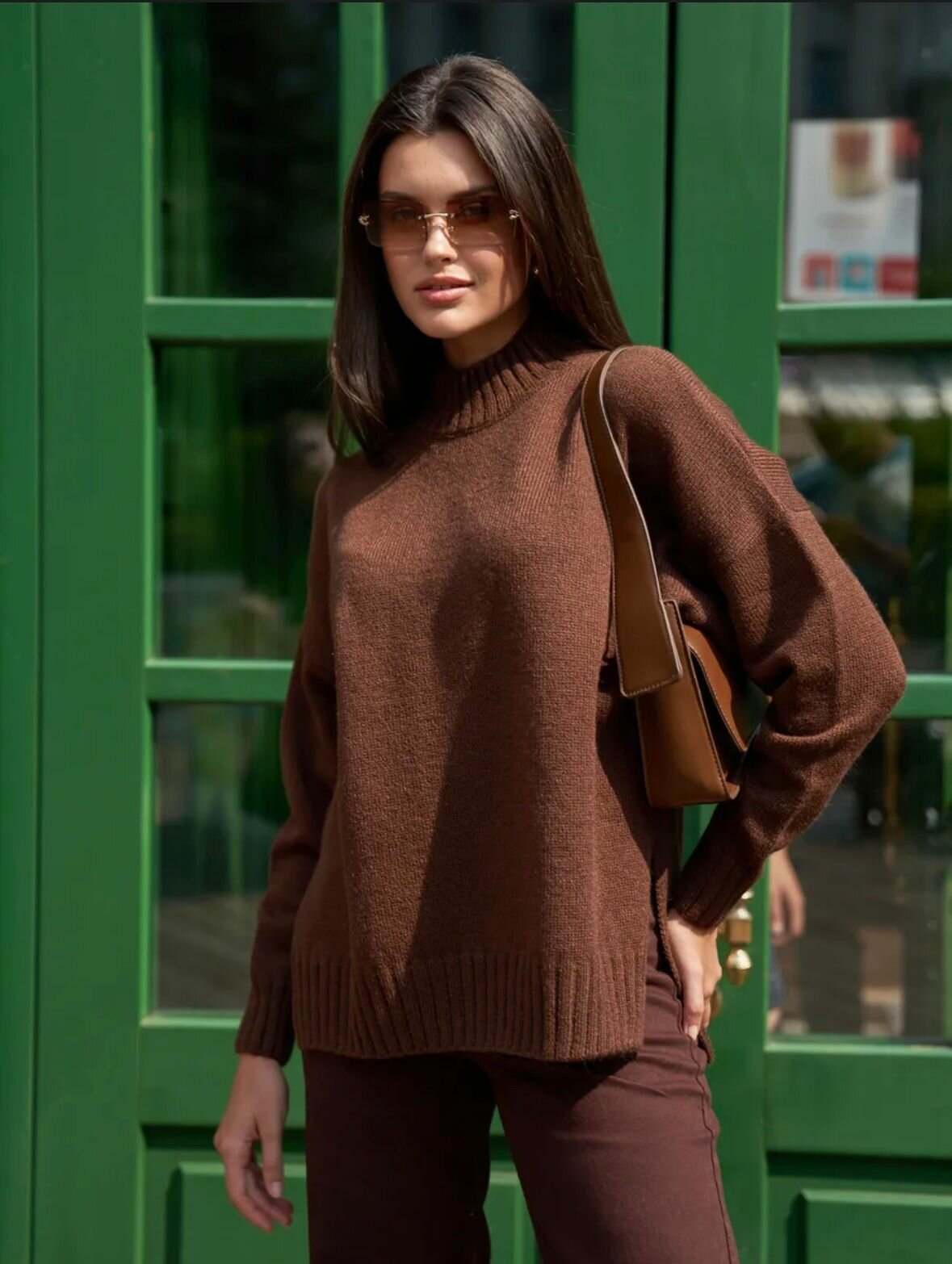 Свитер KARACHTEX размер 40-44  Шоколадный