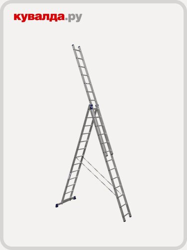 Изображение товара Лестница-стремянка трехсекционная алюмет 5313 3х13