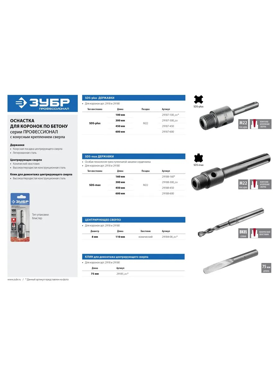 8 x 110 мм конический хвостовик центрирующее сверло Проф
