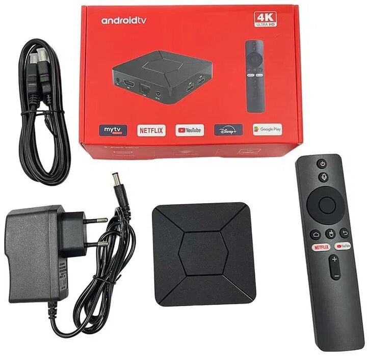 Q5 Android TV Box, мультимедийная приставка с Wi-Fi и пультом — фото 1