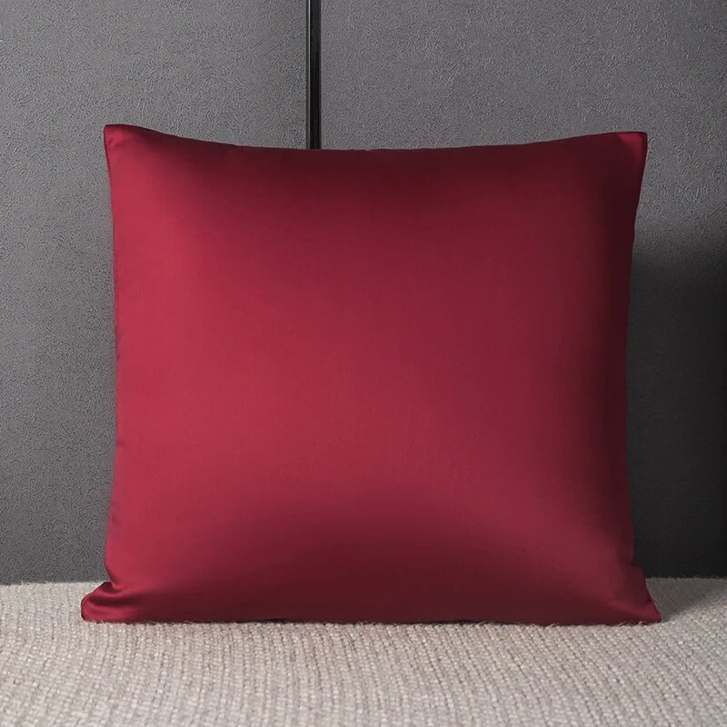 SOLARA Наволочка из шелка Wine Red, Красный